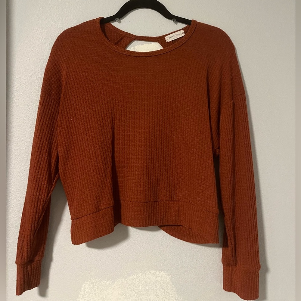 Cropped Sweater Open Back
